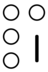 Mögliche Punktmuster der Braille-Zeichen Unicode u2830-u283f – ohne Punkte 1 bis 4 